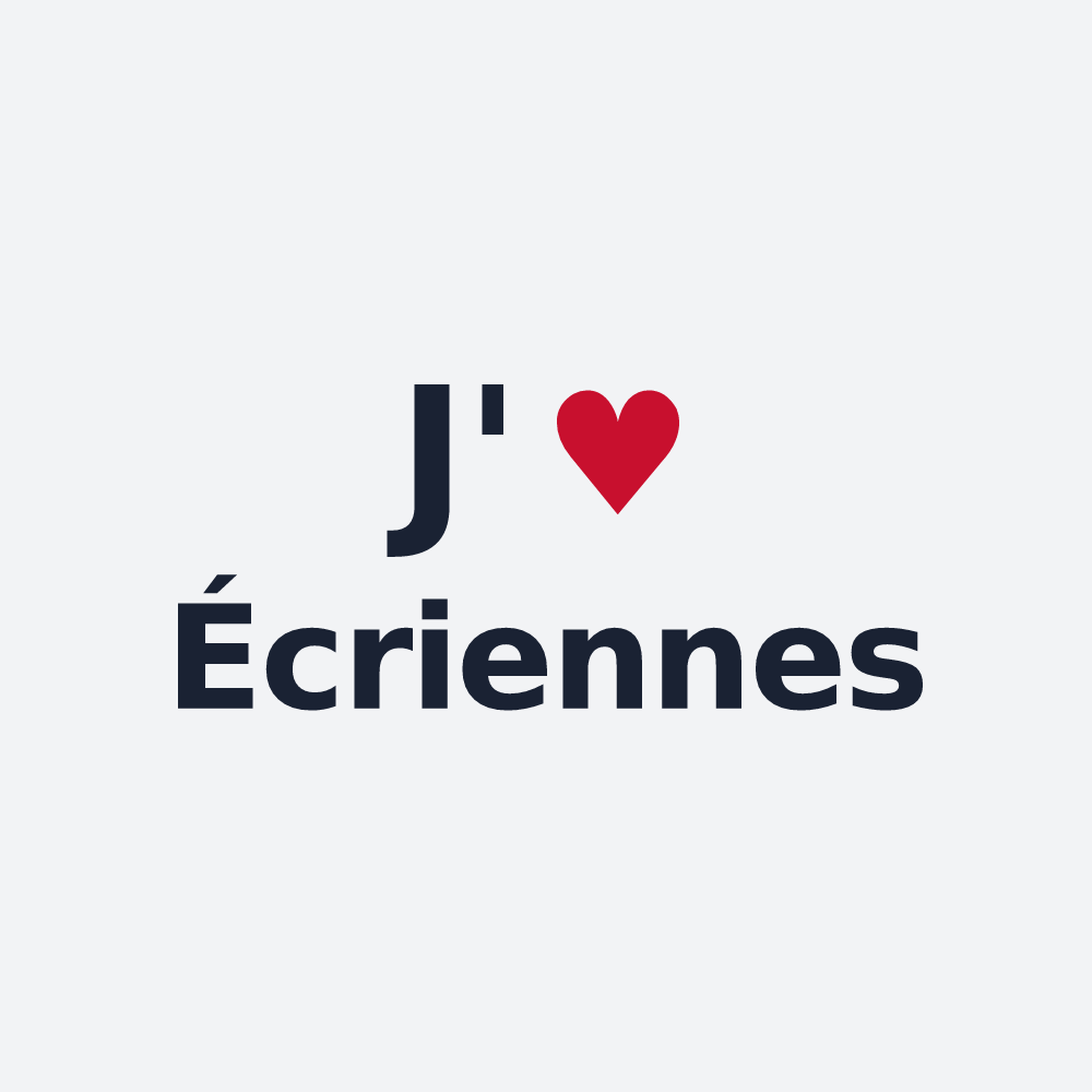Poster personnalisé Écriennes — design J'aime Écriennes