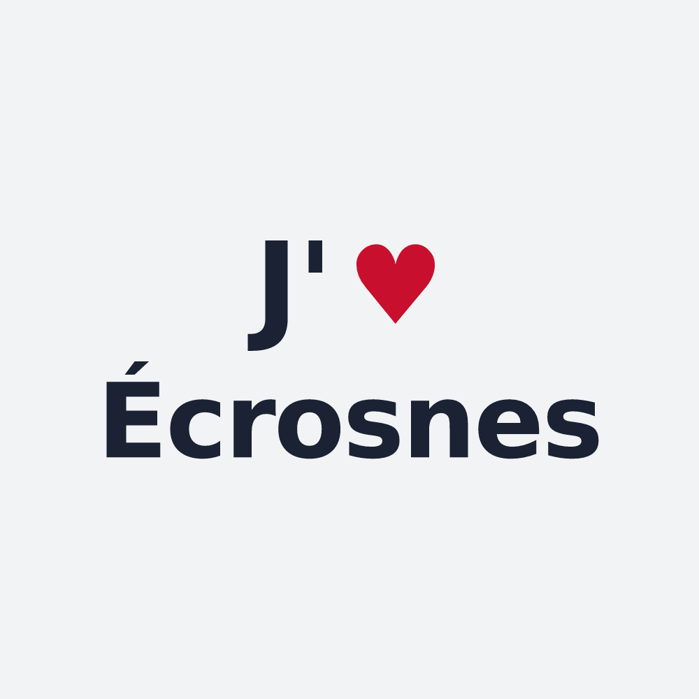 Poster personnalisé Écrosnes — design J'aime Écrosnes