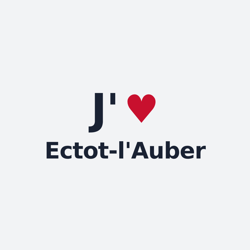 Poster personnalisé Ectot-l'Auber — design J'aime Ectot-l'Auber