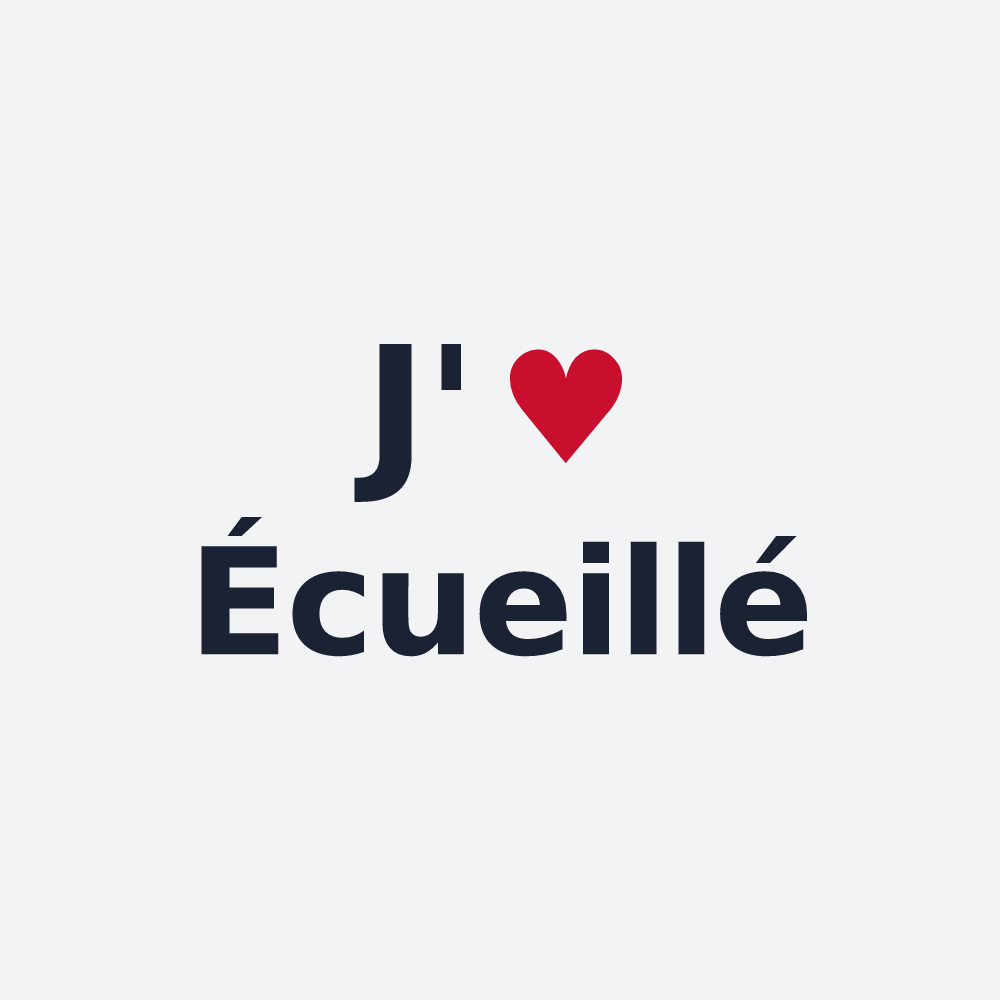 Poster personnalisé Écueillé — design J'aime Écueillé