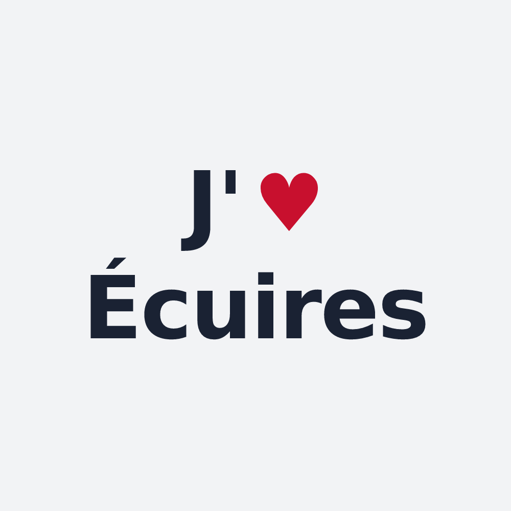 Poster personnalisé Écuires — design J'aime Écuires