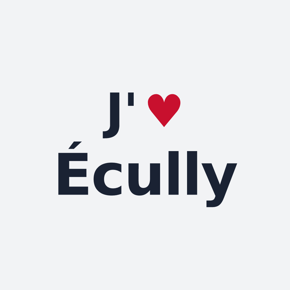 Poster personnalisé Écully — design J'aime Écully