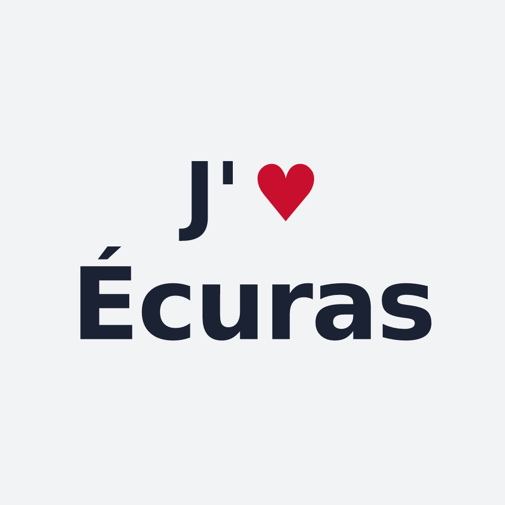 Poster personnalisé Écuras — design J'aime Écuras