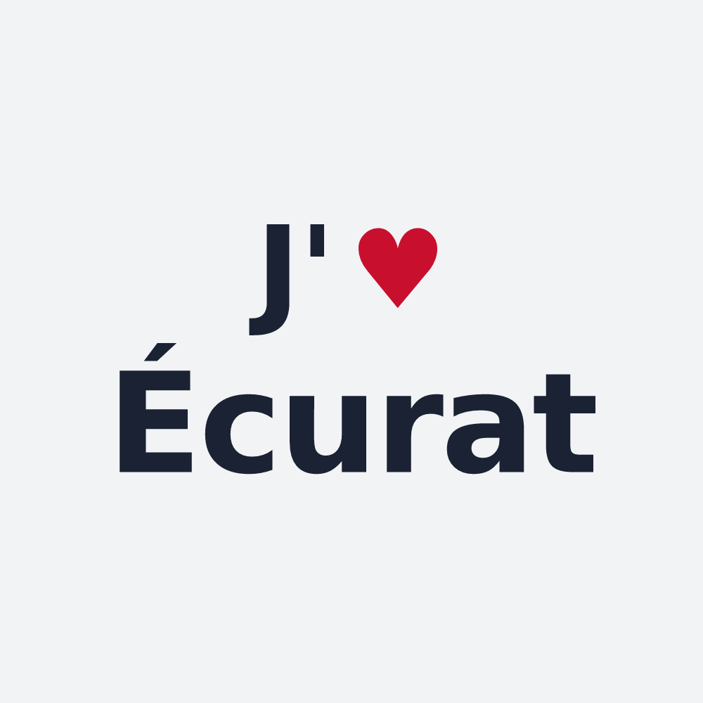 Poster personnalisé Écurat — design J'aime Écurat