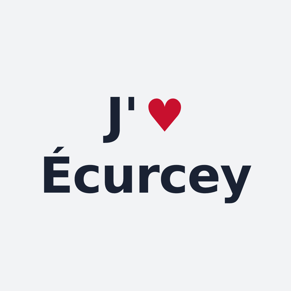Poster personnalisé Écurcey — design « J'aime Écurcey » imprimé sur le poster