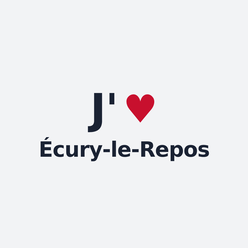Poster personnalisé Écury-le-Repos — design J'aime Écury-le-Repos