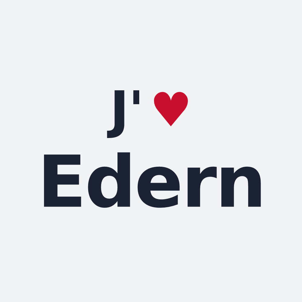 Poster personnalisé Edern — design J'aime Edern