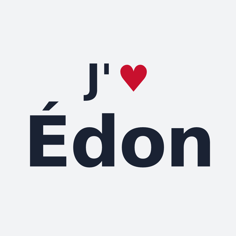 Poster personnalisé Édon — design J'aime Édon