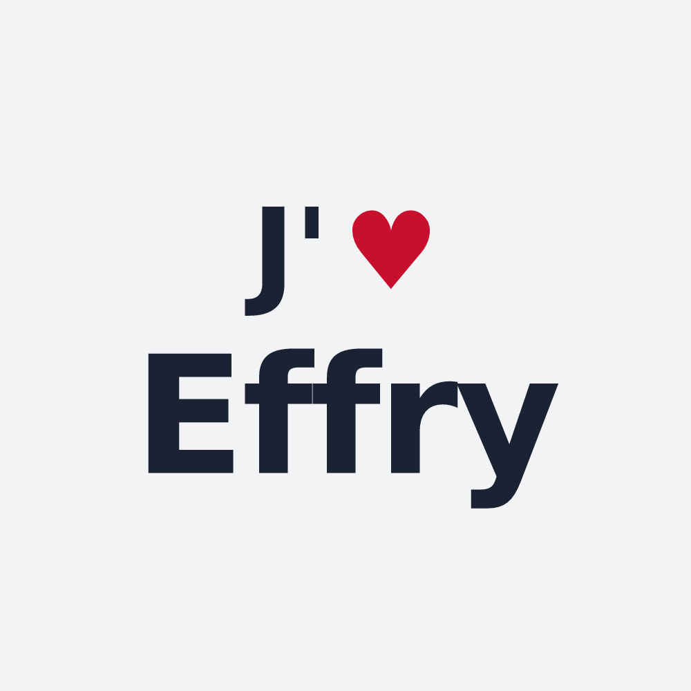 Poster personnalisé Effry — design J'aime Effry