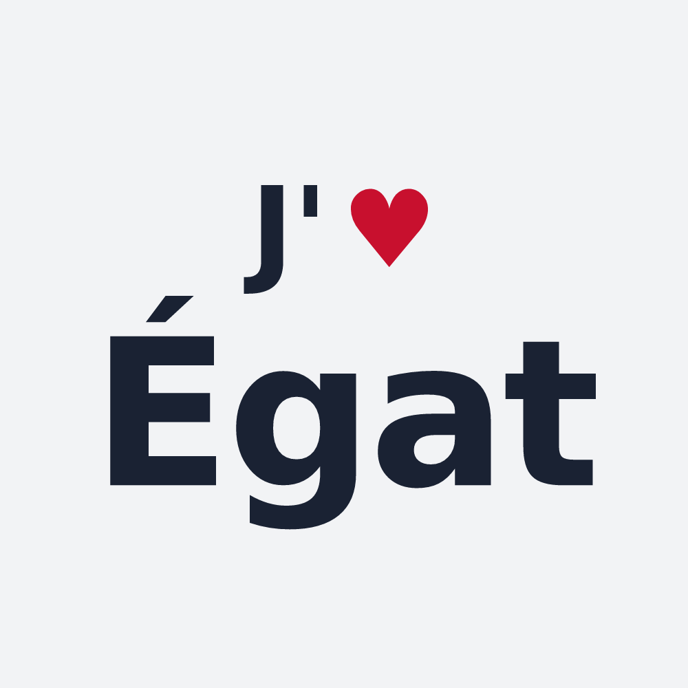 Poster personnalisé Égat — design J'aime Égat