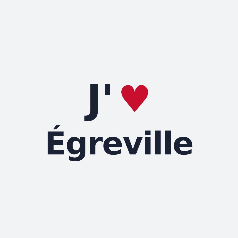 Poster personnalisé Égreville — design « J'aime Égreville » imprimé sur le poster