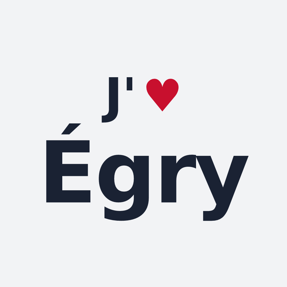Poster personnalisé Égry — design « J'aime Égry » imprimé sur le poster