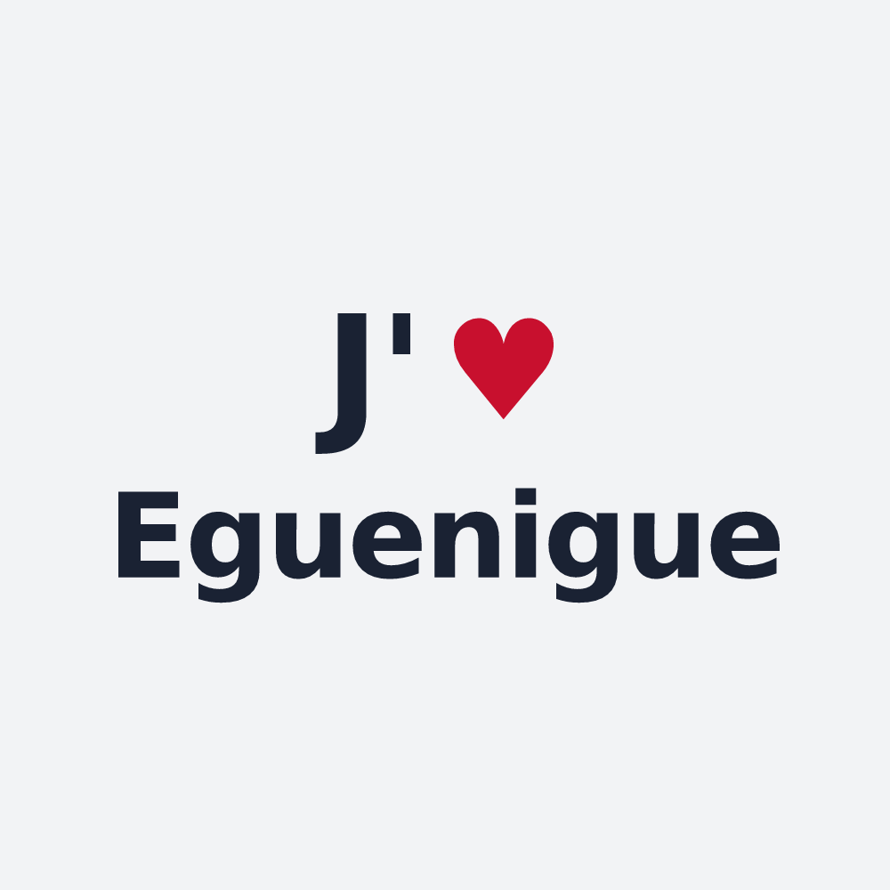 Poster personnalisé Eguenigue — design J'aime Eguenigue
