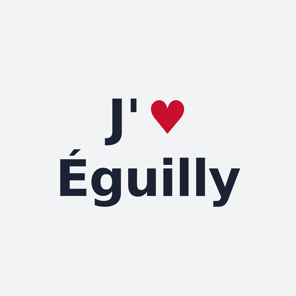 Poster personnalisé Éguilly — design J'aime Éguilly