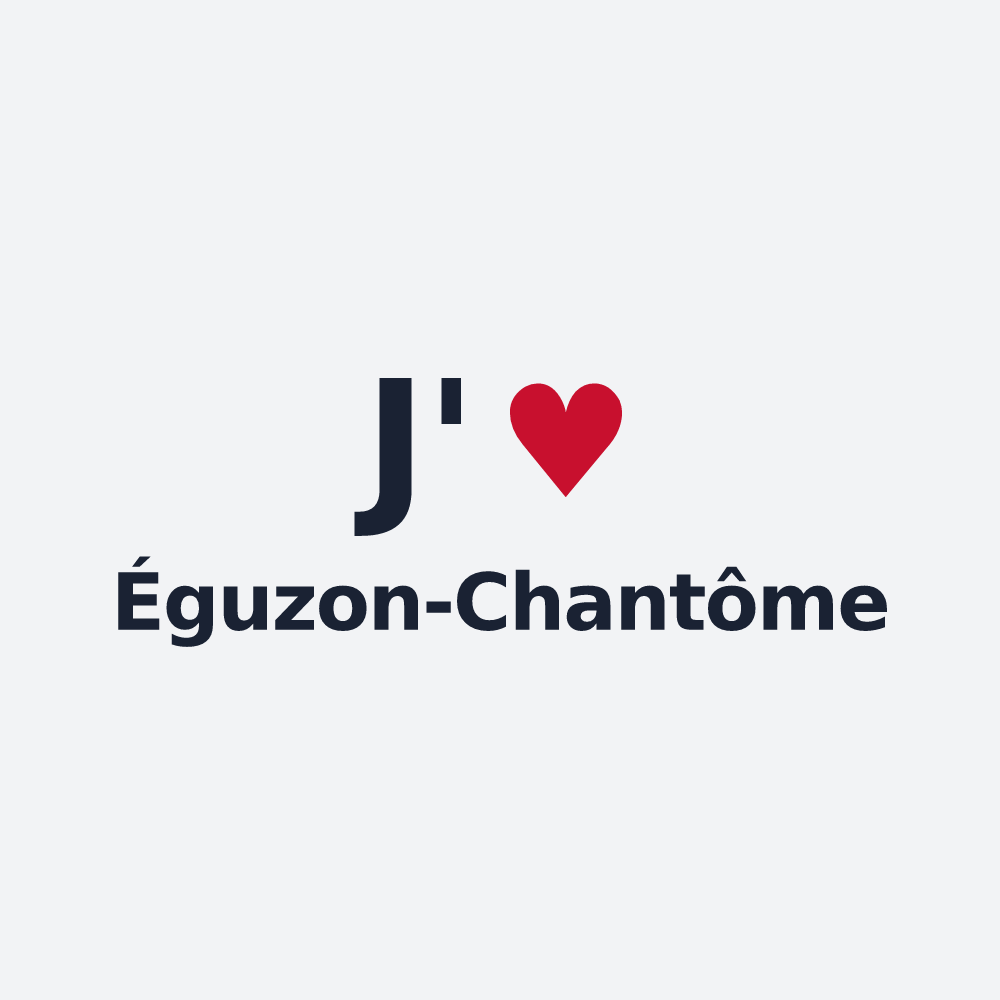 Poster personnalisé Éguzon-Chantôme — design J'aime Éguzon-Chantôme