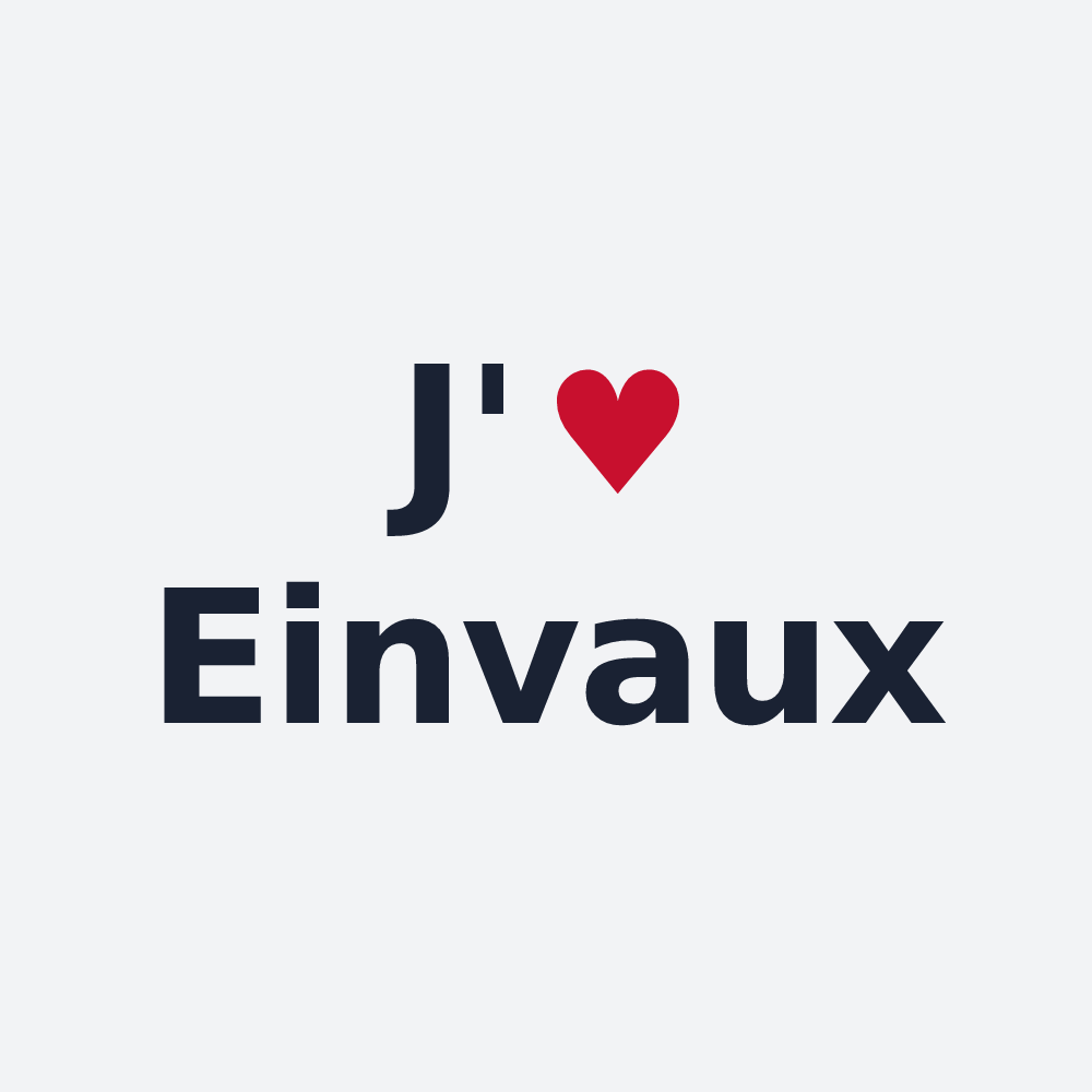 Poster personnalisé Einvaux — design J'aime Einvaux