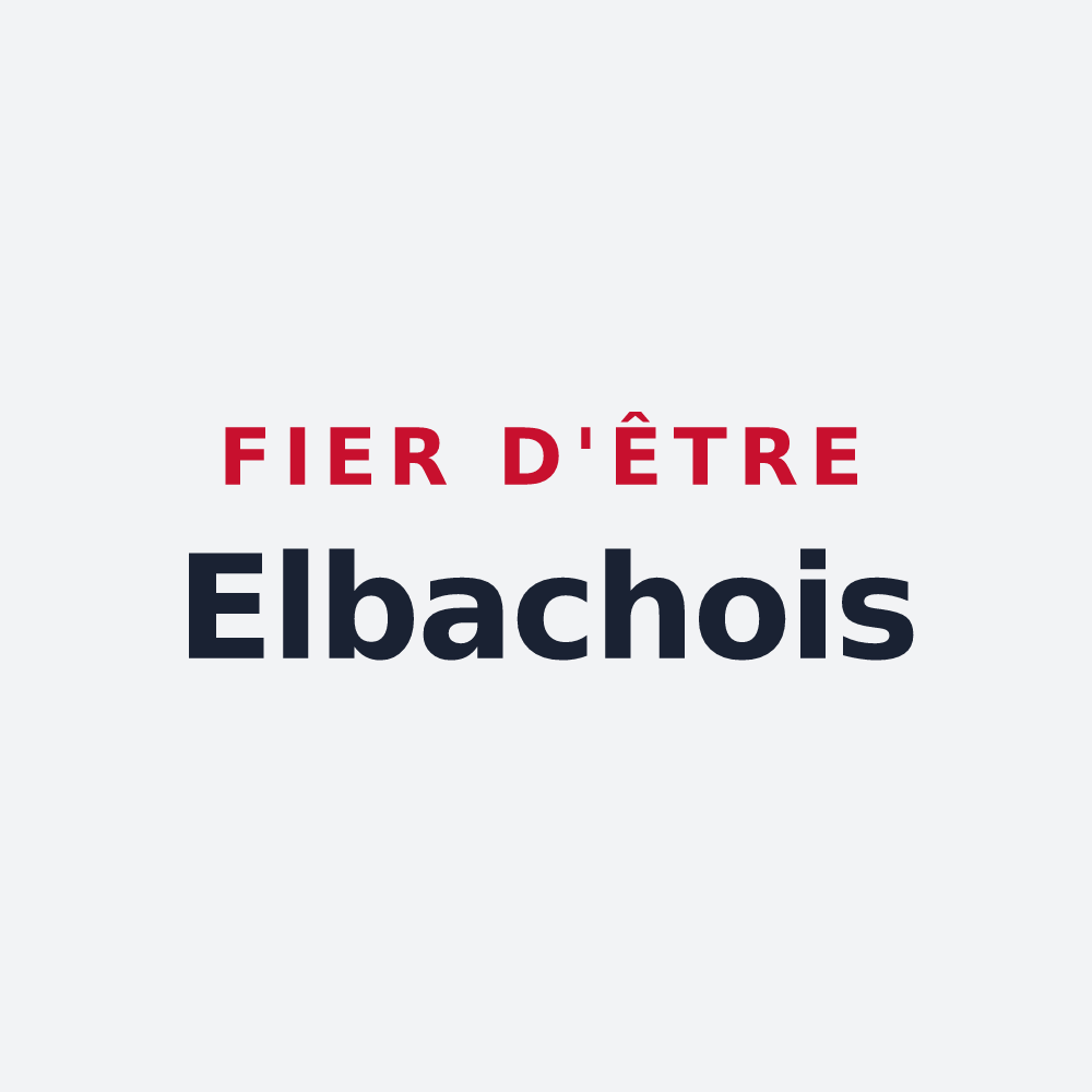 Poster « Fier d'être Elbachois » — design pour Elbach