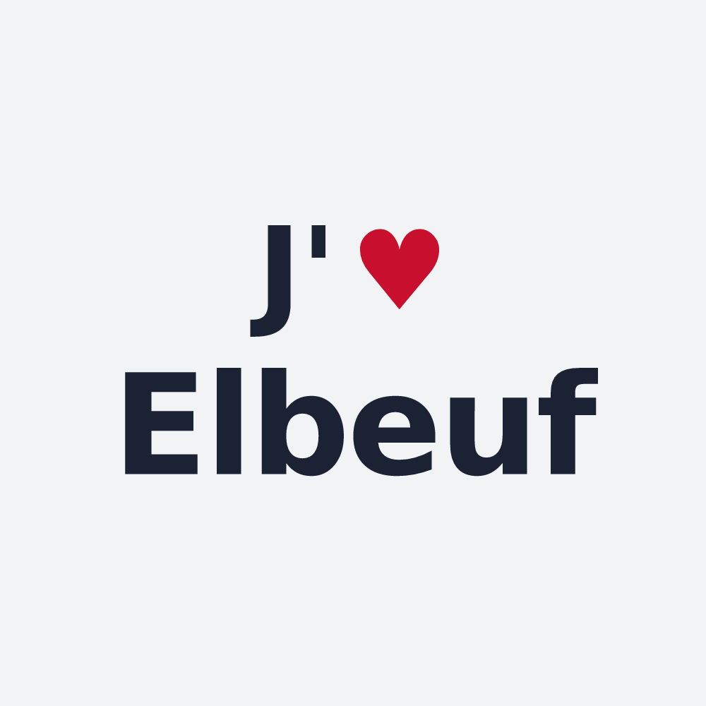 Poster personnalisé Elbeuf — design J'aime Elbeuf