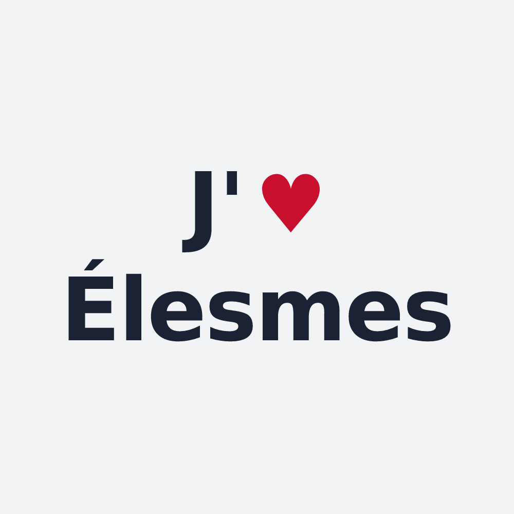 Poster personnalisé Élesmes — design « J'aime Élesmes » imprimé sur le poster