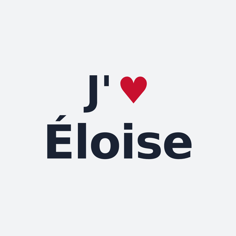 Poster personnalisé Éloise — design J'aime Éloise