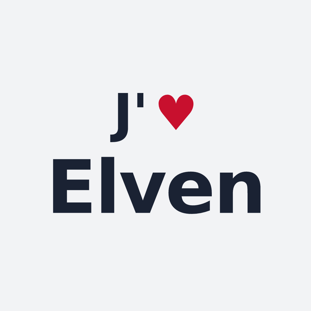 Poster personnalisé Elven — design J'aime Elven