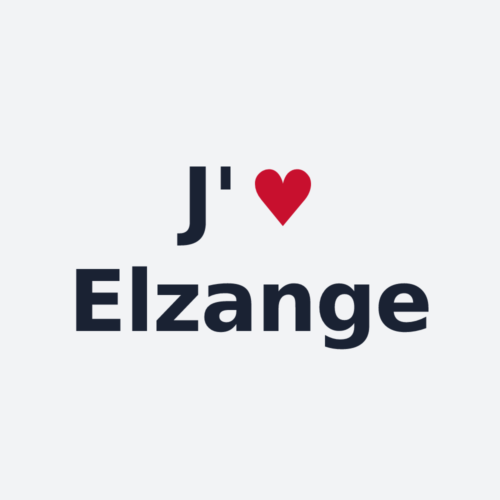 Poster personnalisé Elzange — design J'aime Elzange