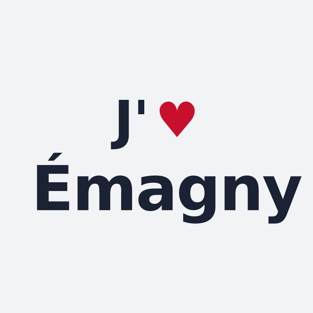 Poster personnalisé Émagny — design J'aime Émagny