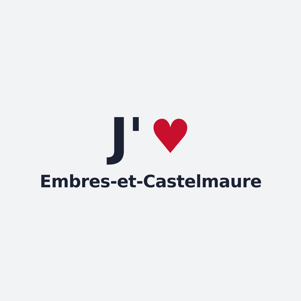 Poster personnalisé Embres-et-Castelmaure — design J'aime Embres-et-Castelmaure