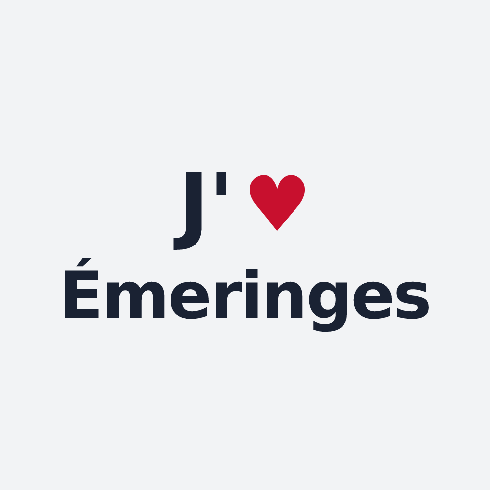 Poster personnalisé Émeringes — design J'aime Émeringes