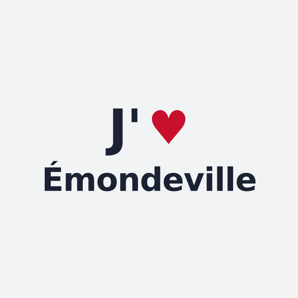 Poster personnalisé Émondeville — design J'aime Émondeville