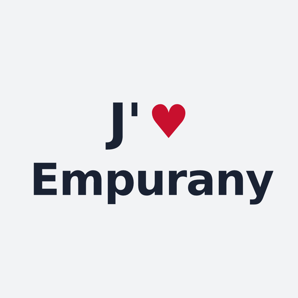 Poster personnalisé Empurany — design J'aime Empurany
