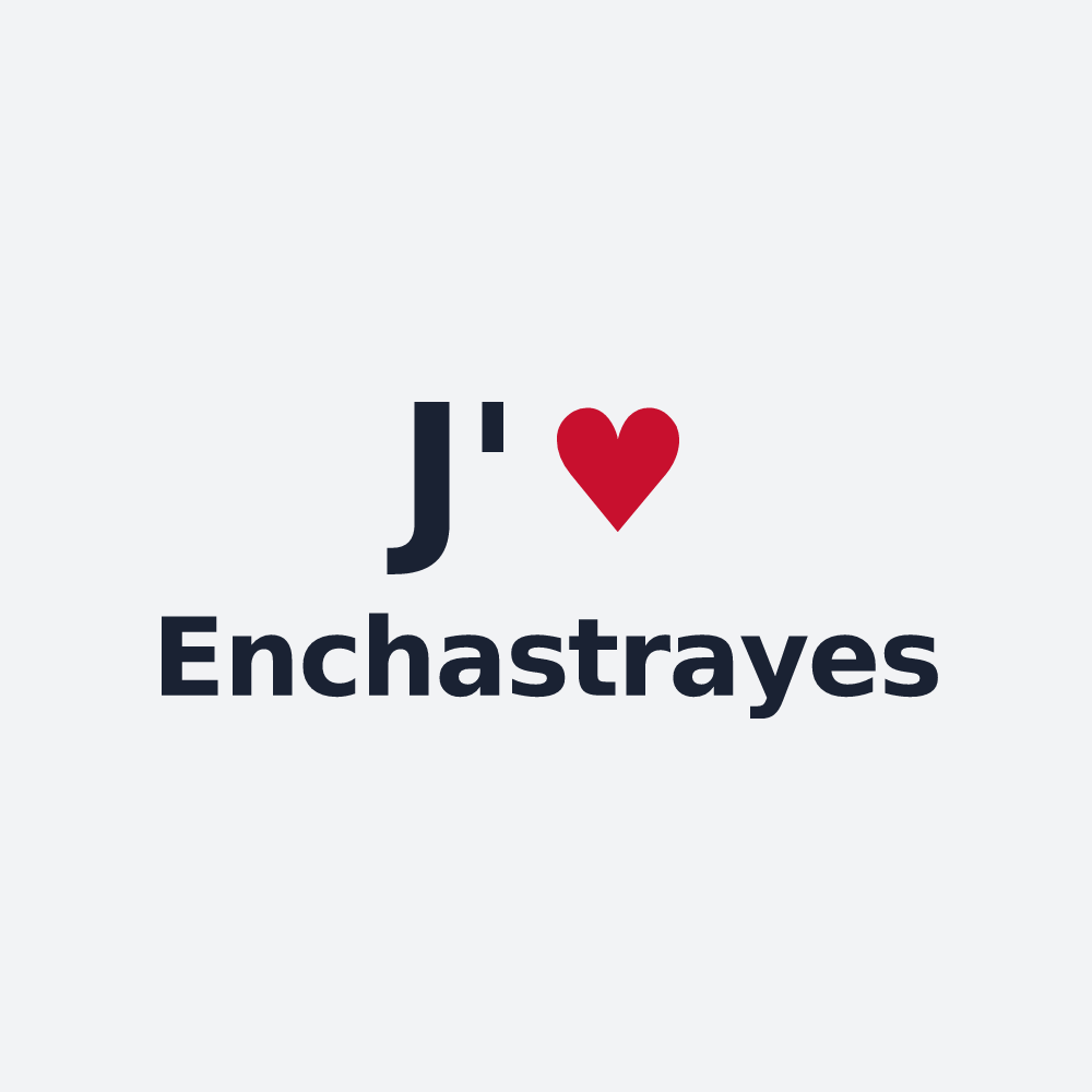 Poster personnalisé Enchastrayes — design « J'aime Enchastrayes » imprimé sur le poster