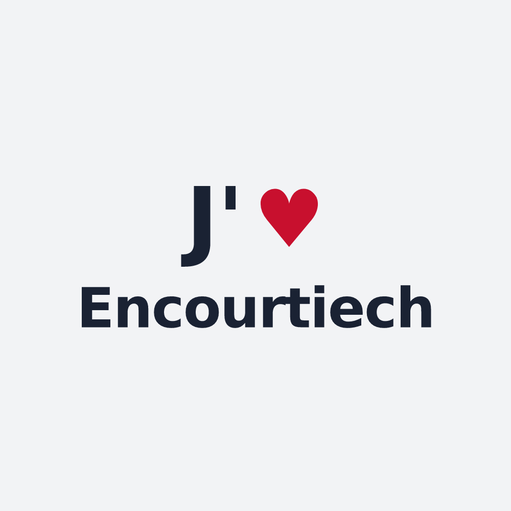 Poster personnalisé Encourtiech — design « J'aime Encourtiech » imprimé sur le poster