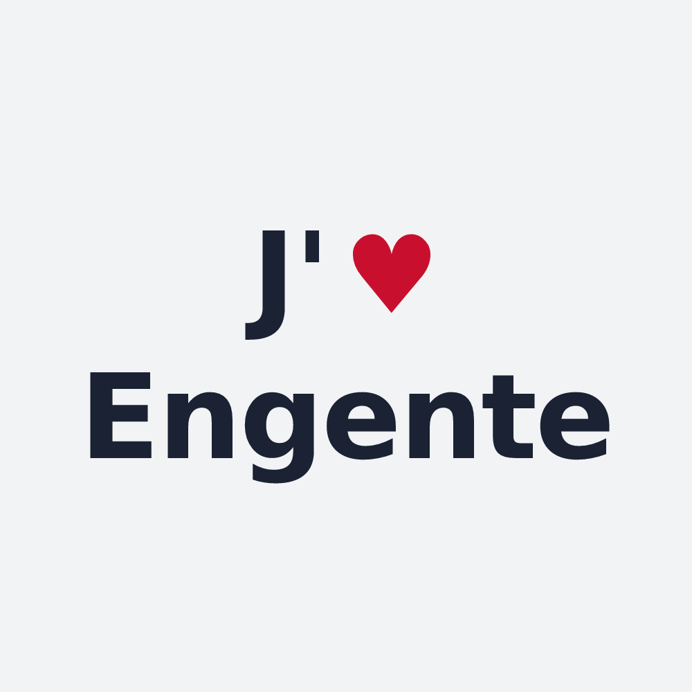Poster personnalisé Engente — design « J'aime Engente » imprimé sur le poster