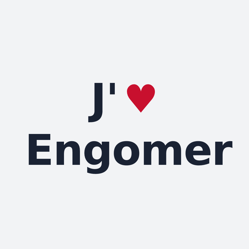 Poster personnalisé Engomer — design J'aime Engomer