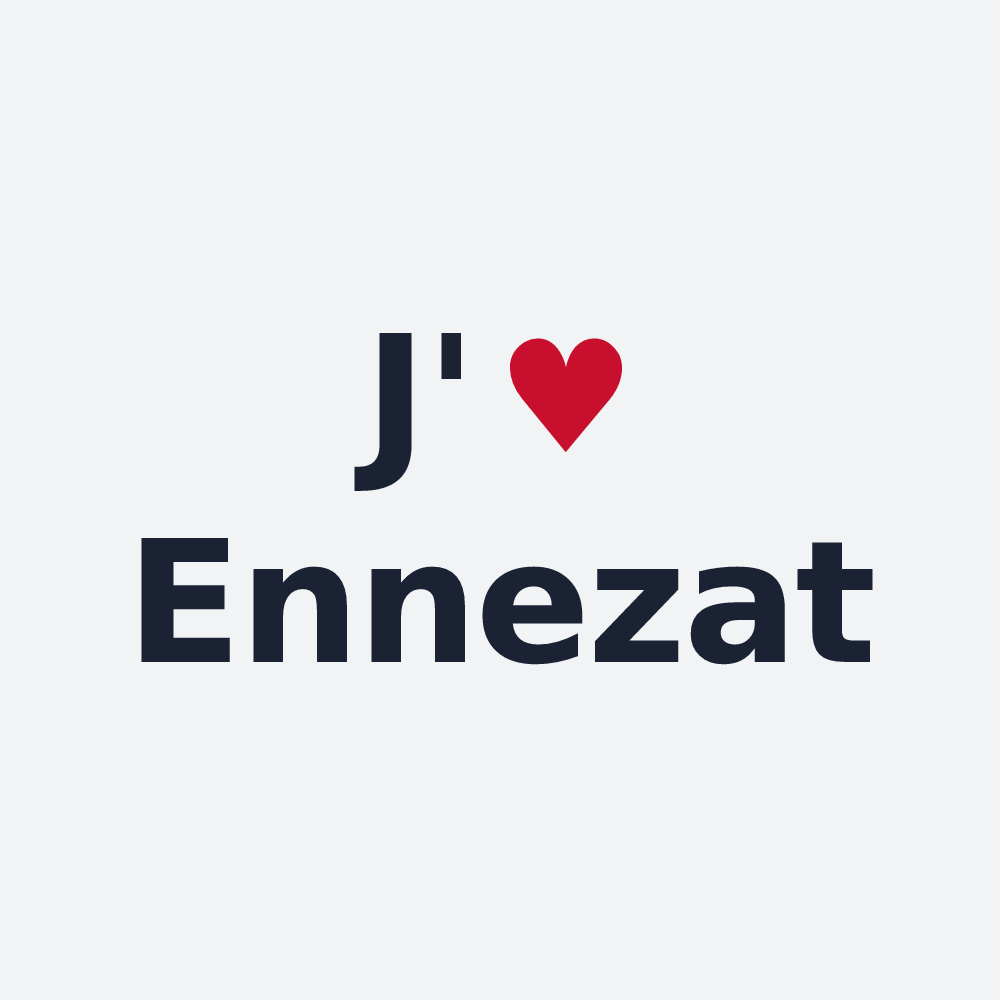 Poster personnalisé Ennezat — design J'aime Ennezat