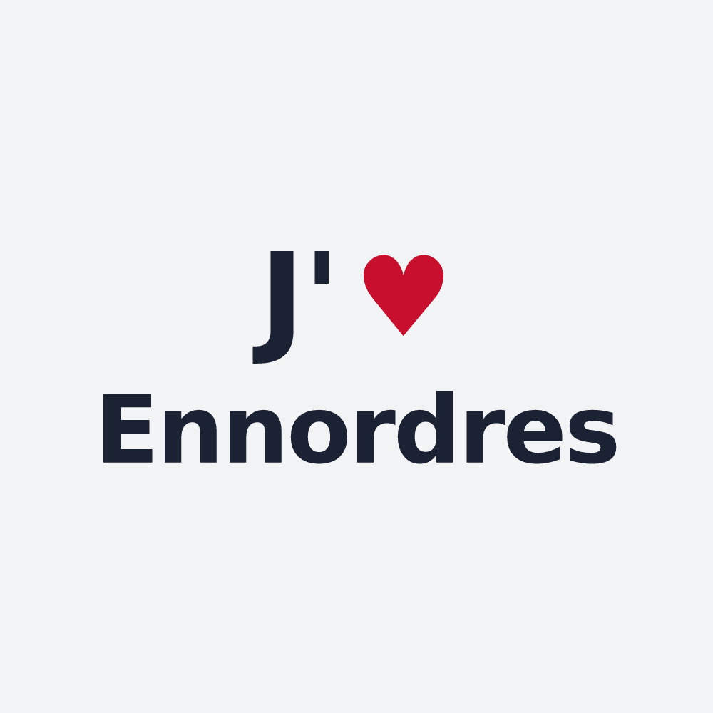 Poster personnalisé Ennordres — design J'aime Ennordres