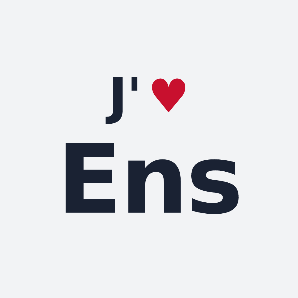 Poster personnalisé Ens — design J'aime Ens