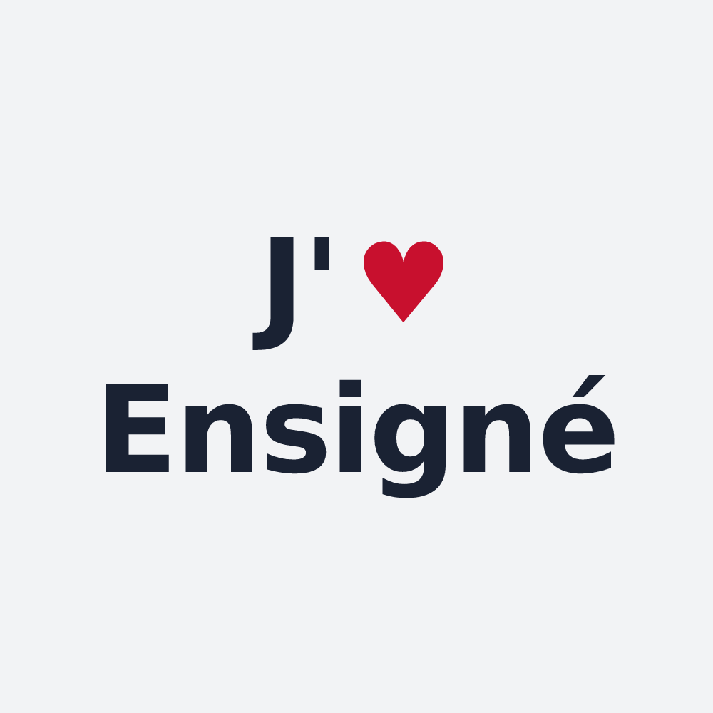 Poster personnalisé Ensigné — design J'aime Ensigné