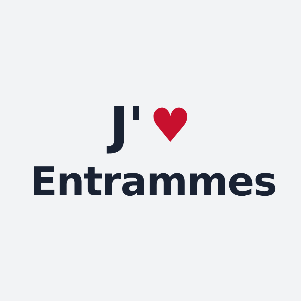 Poster personnalisé Entrammes — design J'aime Entrammes