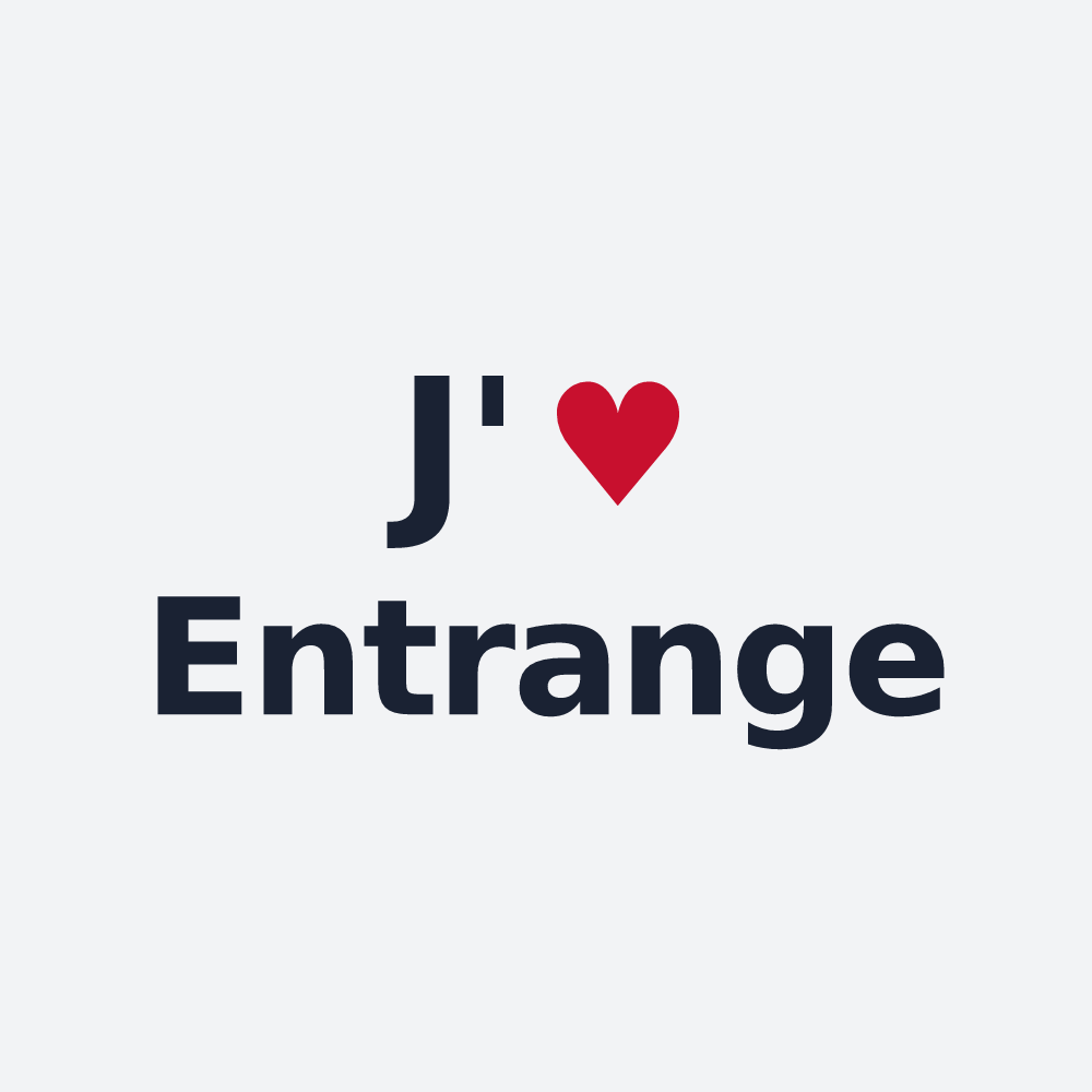 Poster personnalisé Entrange — design J'aime Entrange