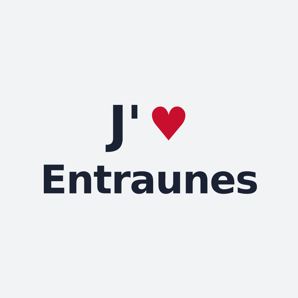 Poster personnalisé Entraunes — design « J'aime Entraunes » imprimé sur le poster