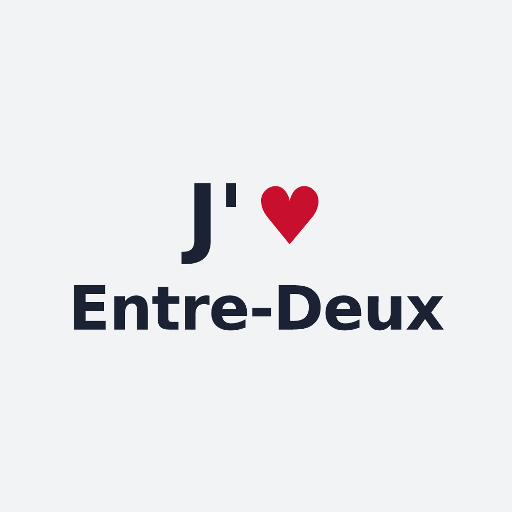 Poster personnalisé Entre-Deux — design J'aime Entre-Deux