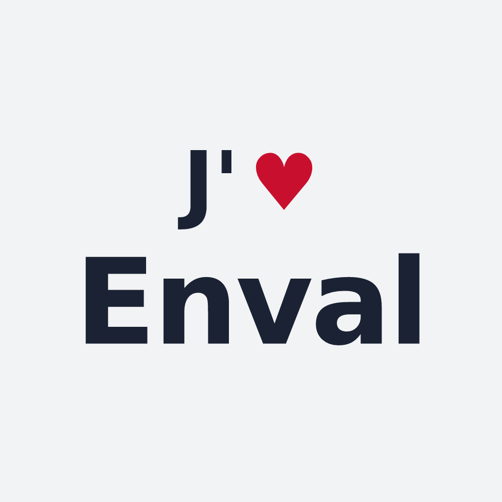 Poster personnalisé Enval — design J'aime Enval
