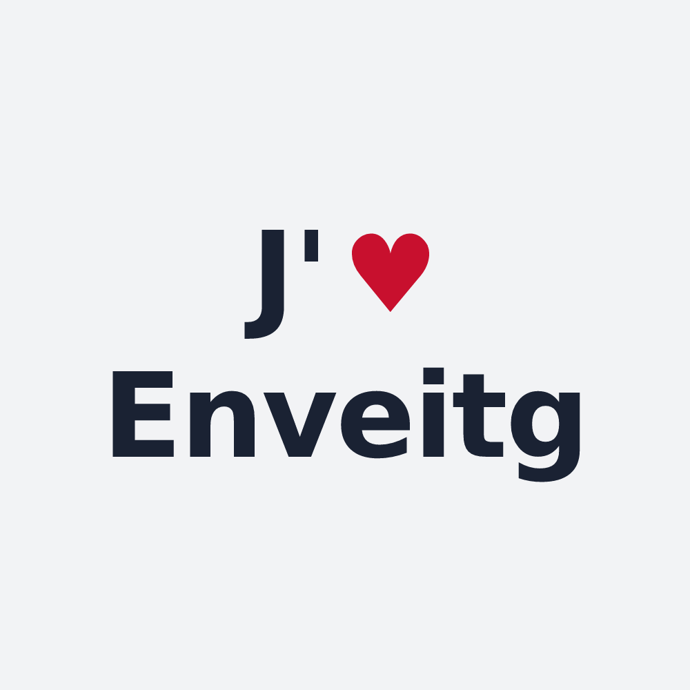 Poster personnalisé Enveitg — design J'aime Enveitg