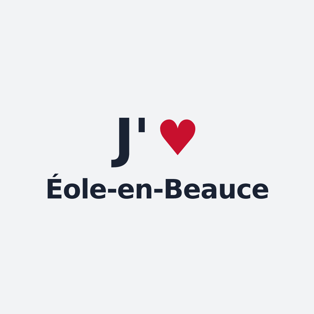 Poster personnalisé Éole-en-Beauce — design J'aime Éole-en-Beauce