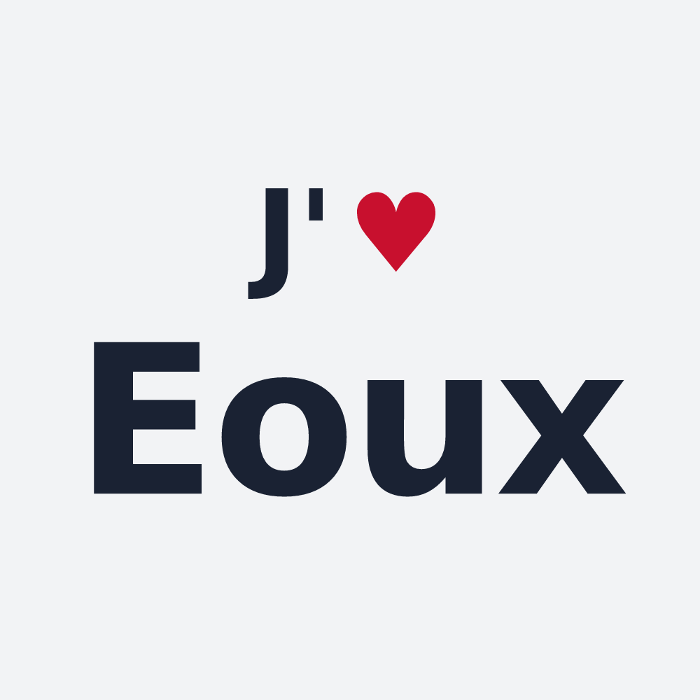Poster personnalisé Eoux — design J'aime Eoux