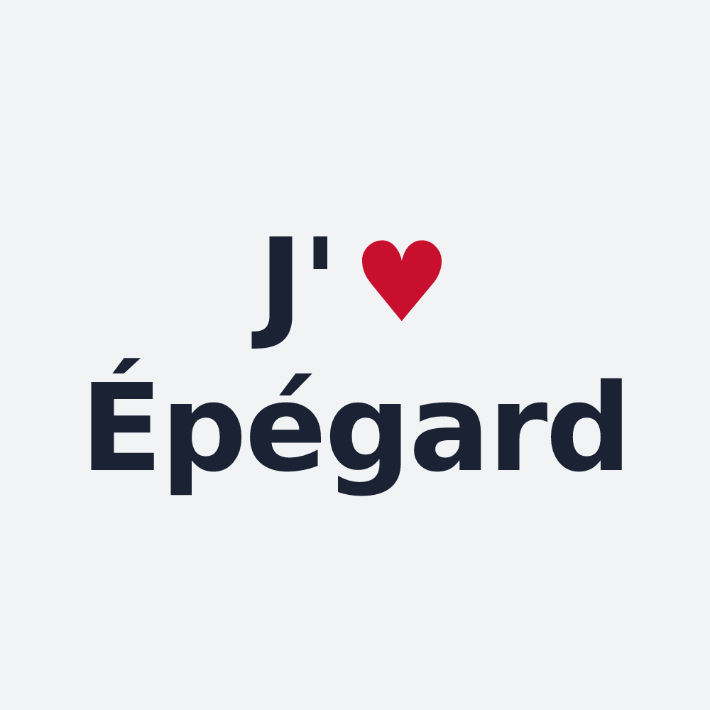 Poster personnalisé Épégard — design J'aime Épégard