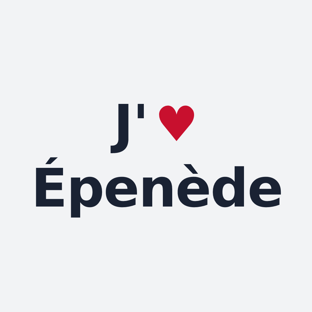 Poster personnalisé Épenède — design « J'aime Épenède » imprimé sur le poster