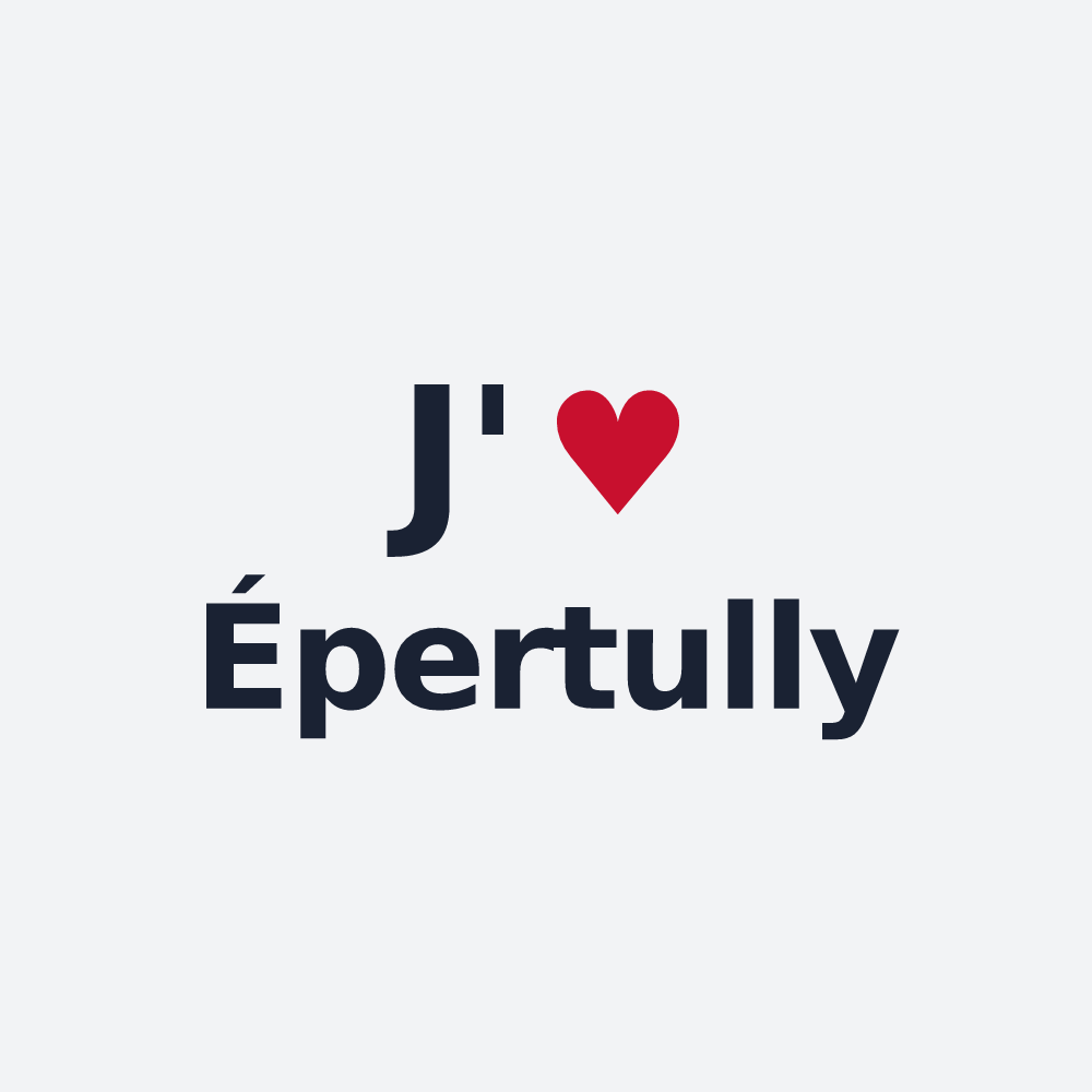 Poster personnalisé Épertully — design J'aime Épertully